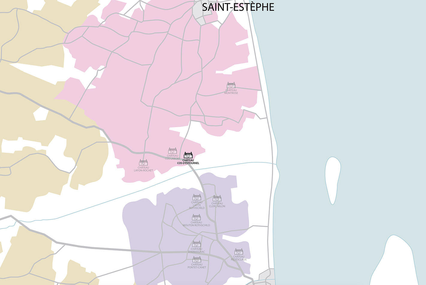 Carte Château Cos d'Estournel