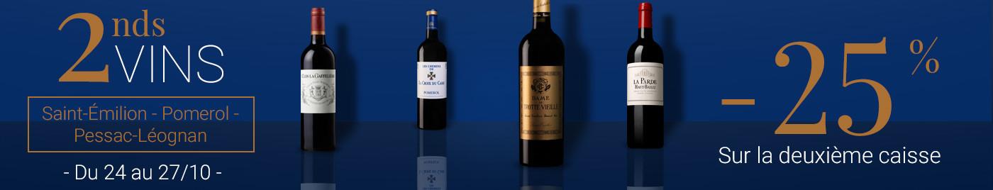 2nds vins - Saint-Emilion - Pomerol - Pessac-Léognan rouge