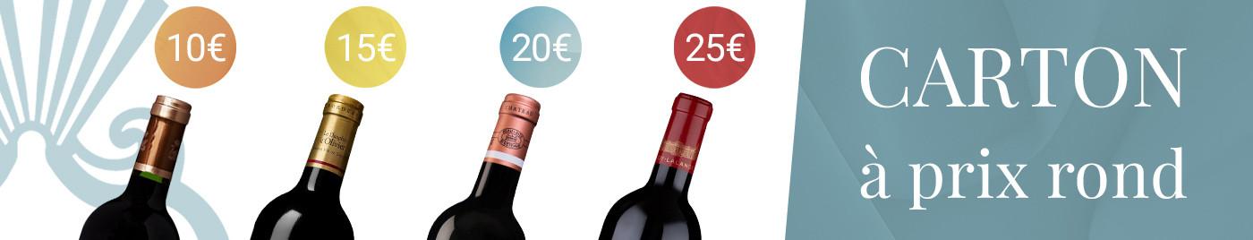 Carton de 6 à prix rond = 10€ - 15€ - 20€ - 25€
