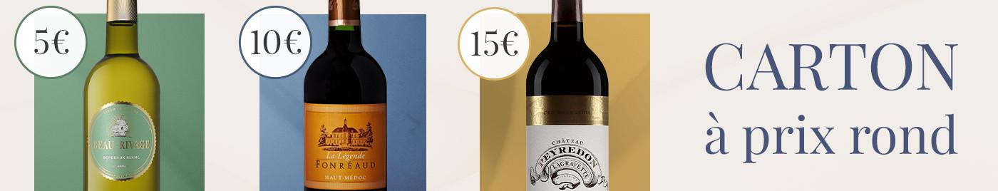 Carton de 6 à prix rond = 5€ - 10€ - 15€