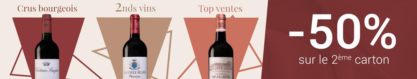 Cru Bourgeois, Seconds vins, Top Ventes = 2ème carton à -50%
