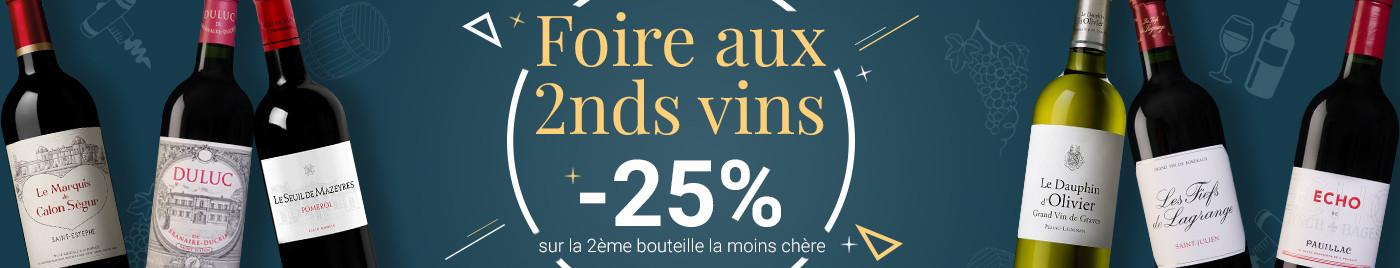Foire aux 2nds Vins : -25% sur la 2ème bouteille