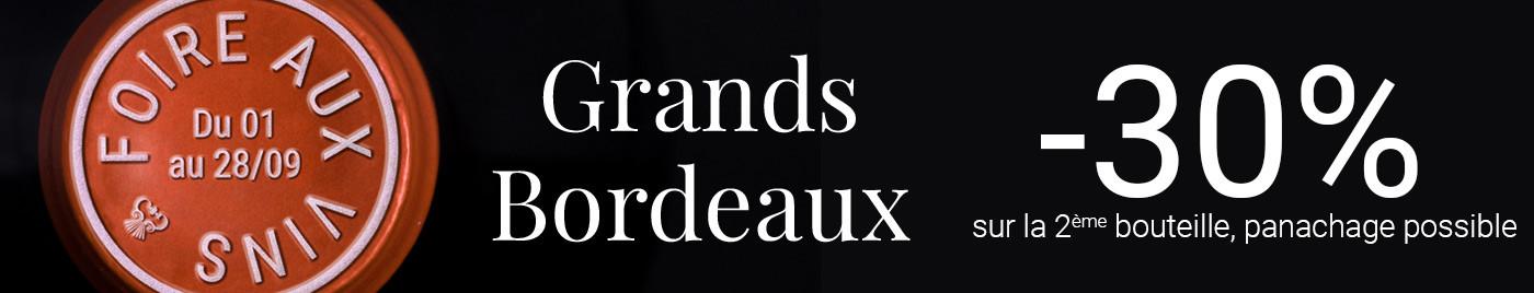 Foire aux Vins | "Grands Bordeaux" à -30% sur la 2ème bouteille (la moins chère)