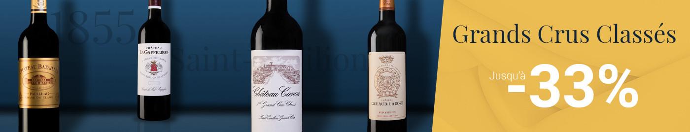 Grands Crus Classés : prix dégressifs et caisse bois d'origine par 6