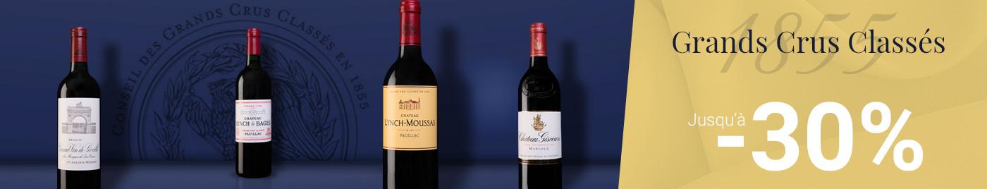 Grands Crus Classés du Médoc en 1855 jusqu'à -30%