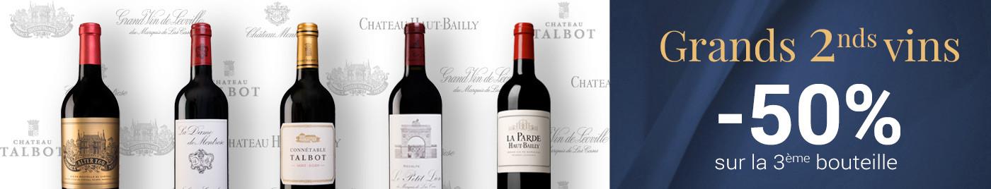 Grands Seconds Vins à -50% sur la 3ème bouteille