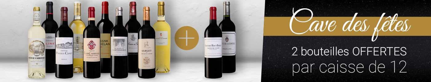 La Cave des Fêtes : caisse bois de 12 bouteilles