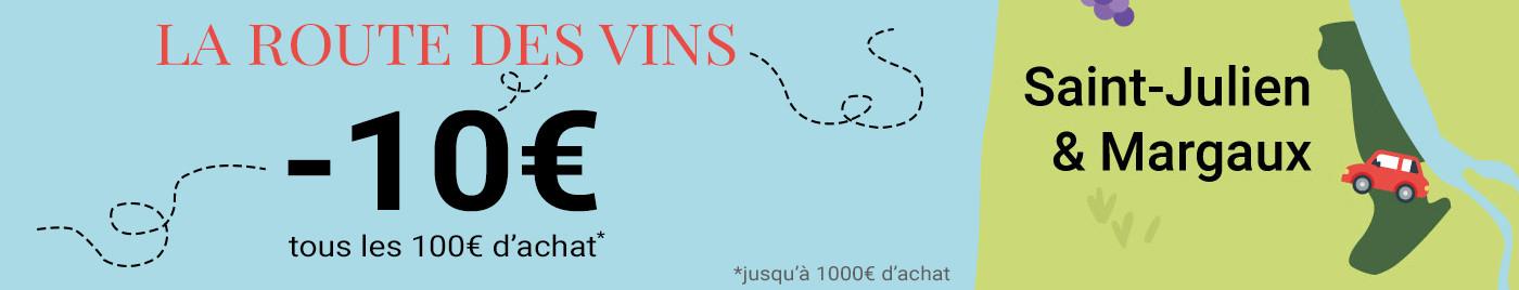 La route des vins ---> direction Margaux et Saint-Julien