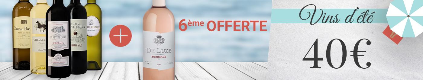 Panachez les 6 bouteilles de cette sélection "vins d'été" ➡️ 40€ grâce à la 6ème offerte