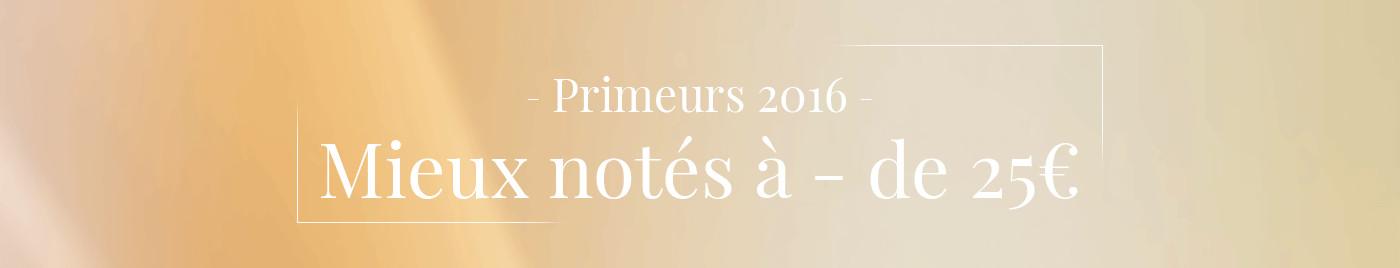 Primeurs 2016 : Mieux notés < 25€