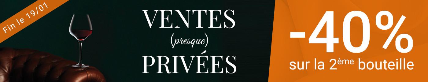 Ventes (presque) privées 2020 = -40% la 2ème bouteille