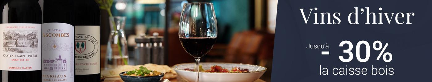 Vins d'hiver en caisse bois de 6 bouteilles